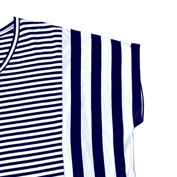 MICHAEL Michael Kors Blouse T-shirt Short/cap sleeves Stripes Navy blue White - Picture 6 of 8